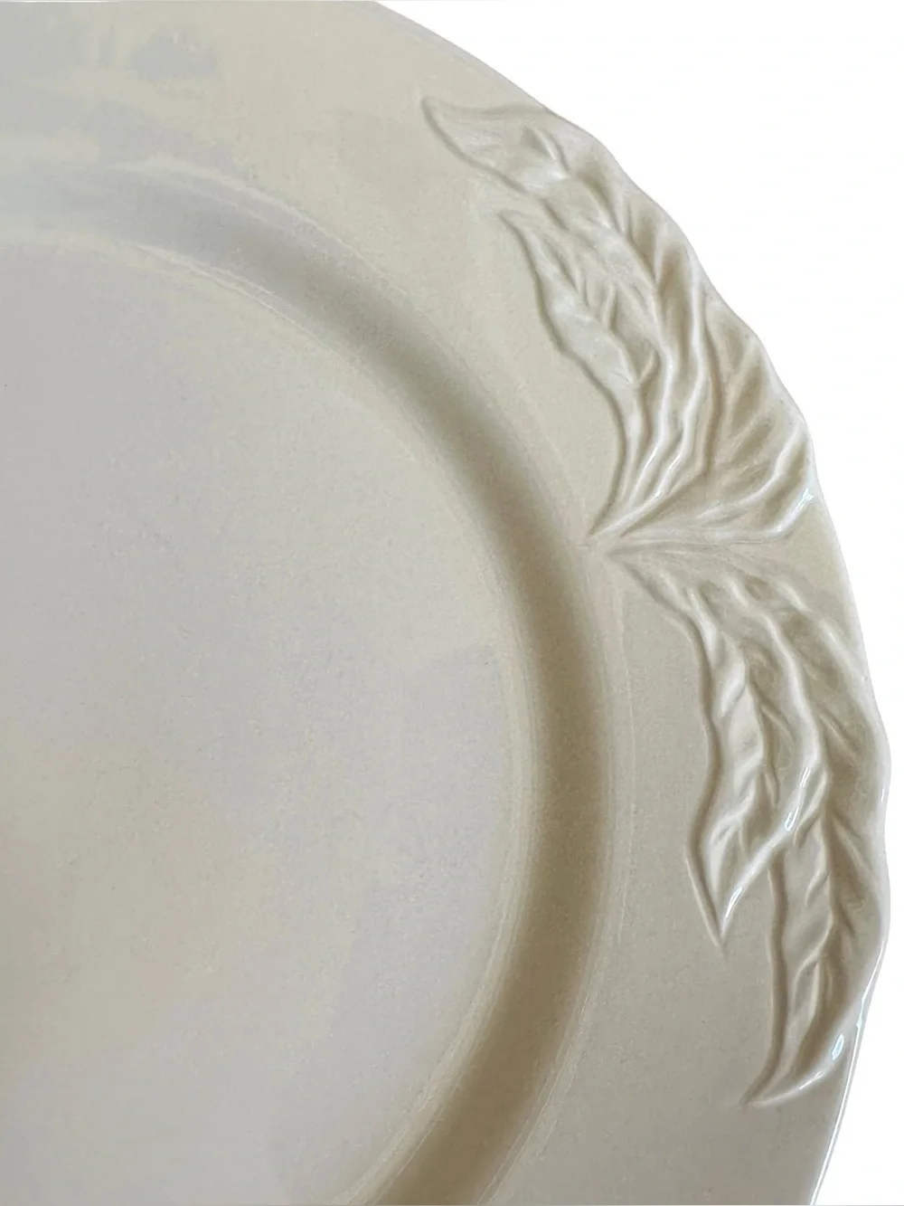 Set of 4 Villeroy & Boch FOGLIA Vitro Porcelain White Dinner Plates 10 3/8